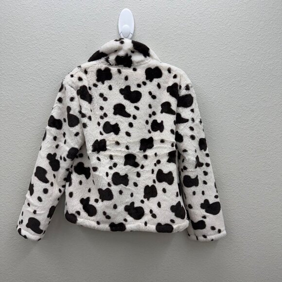 12th Tribe Cow Print Sherpa Lined Full Zip Winter Jacket Coat Womens Medium NEW - Picture 7 of 9